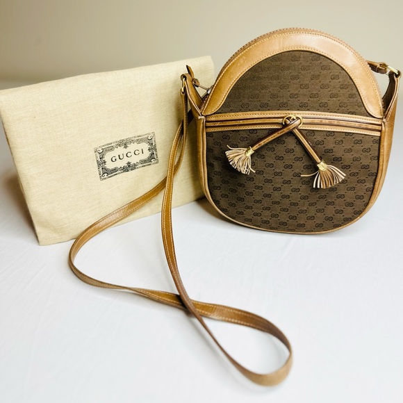 Gucci Handbags - GUCCI VINTAGE CROSSBODY BAG BROWN WOMEN HANDBAG